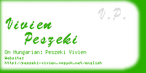 vivien peszeki business card